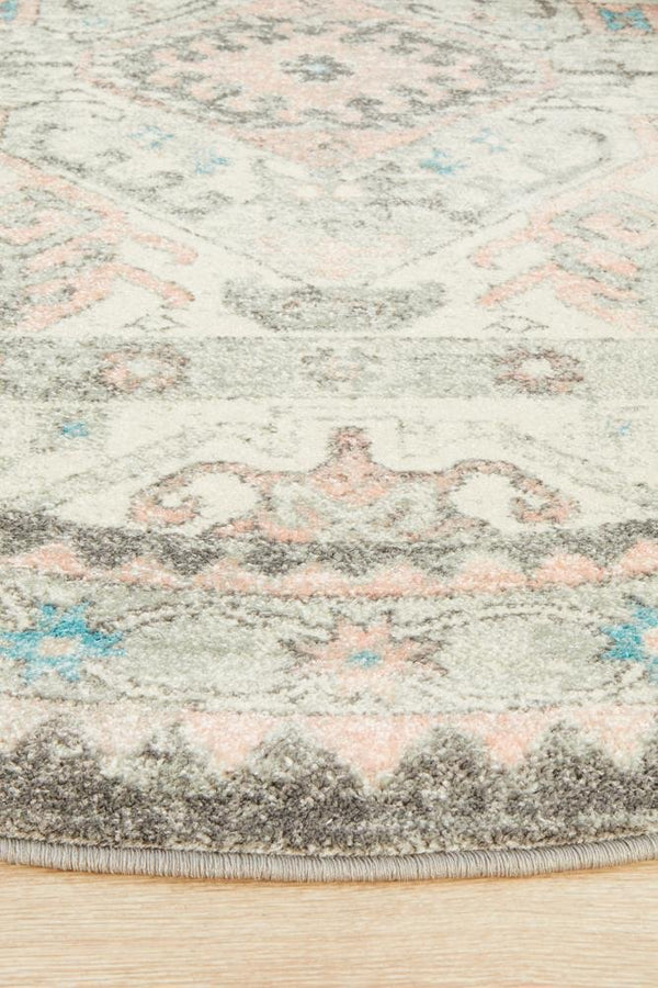 VIBE 704 Silver Round Rug