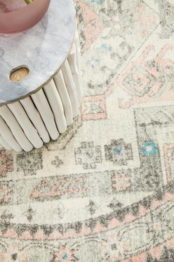 VIBE 704 Silver Round Rug