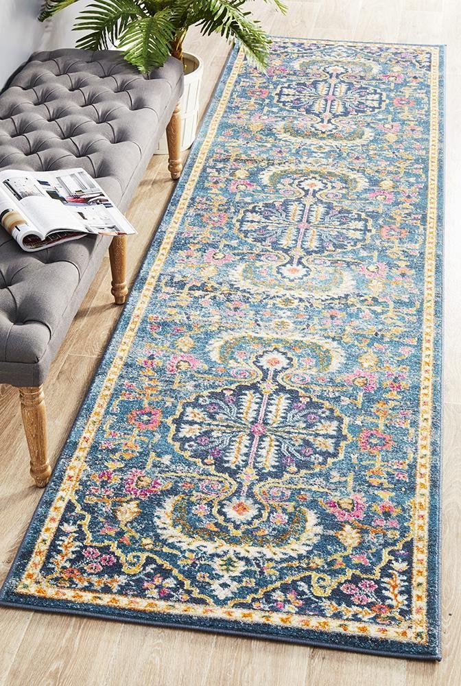 TALIA 209 Navy  Runner Rug