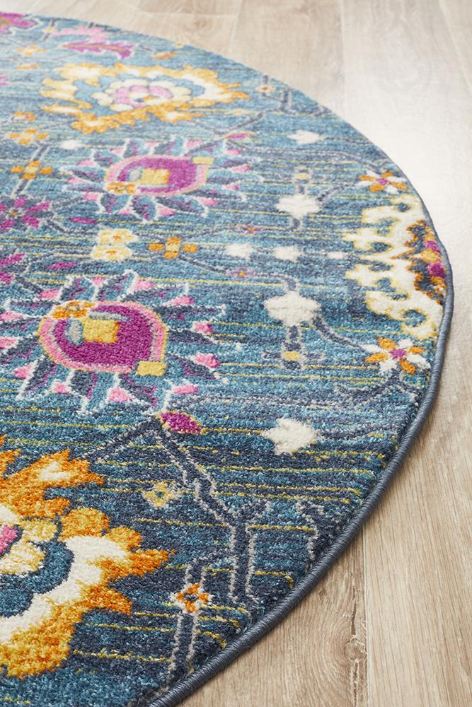 TALIA 210 Blue  Round Rug