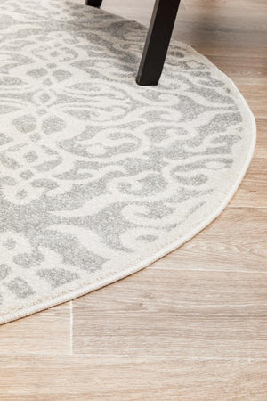 HALIX Lydia Silver Round Rug
