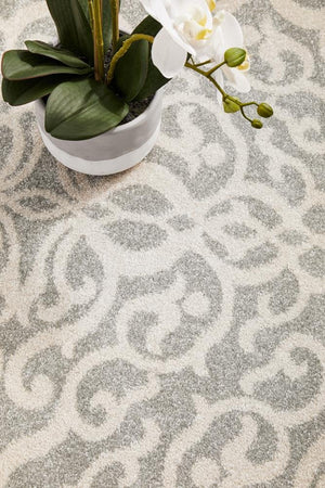 HALIX Lydia Silver Round Rug