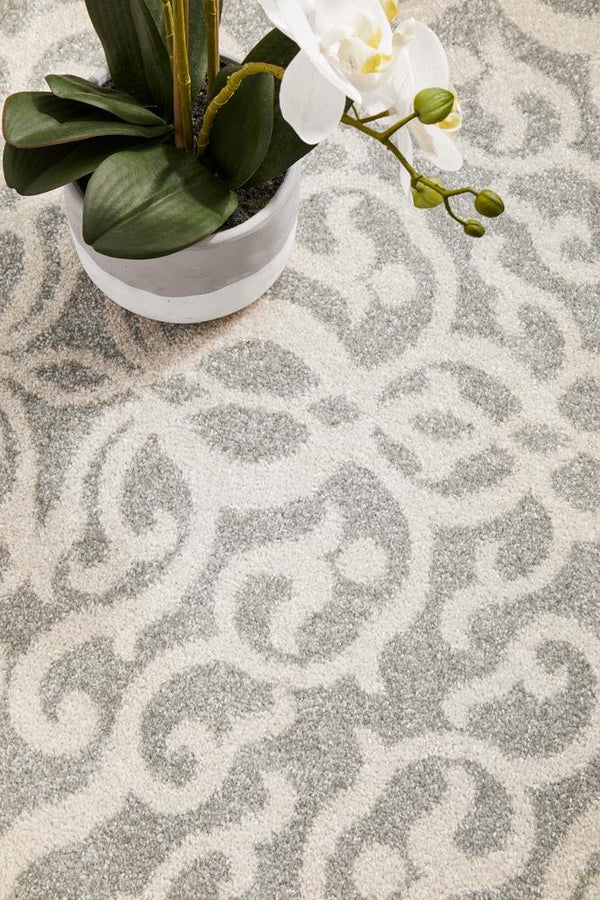 HALIX Lydia Silver Round Rug