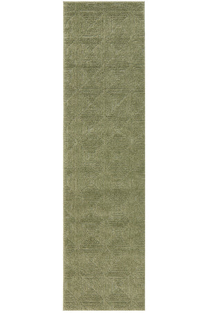 Noble Shilo Green Runner Rug