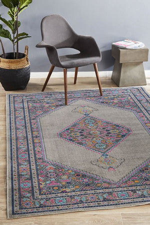 Alonzo Whisper Diamond Grey Rug
