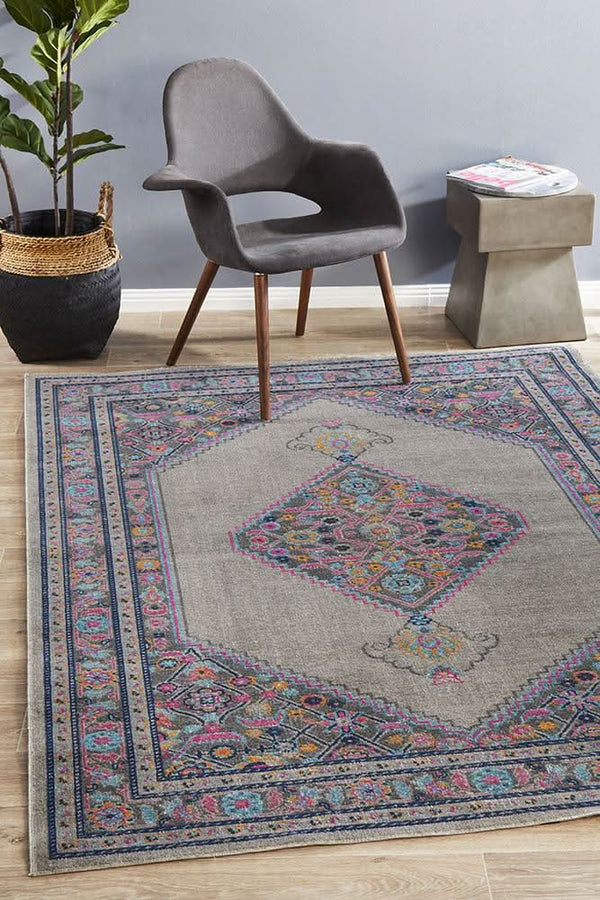 Alonzo Whisper Diamond Grey Rug