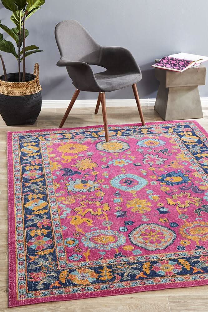 Alonzo Whisper Corners Pink Rug