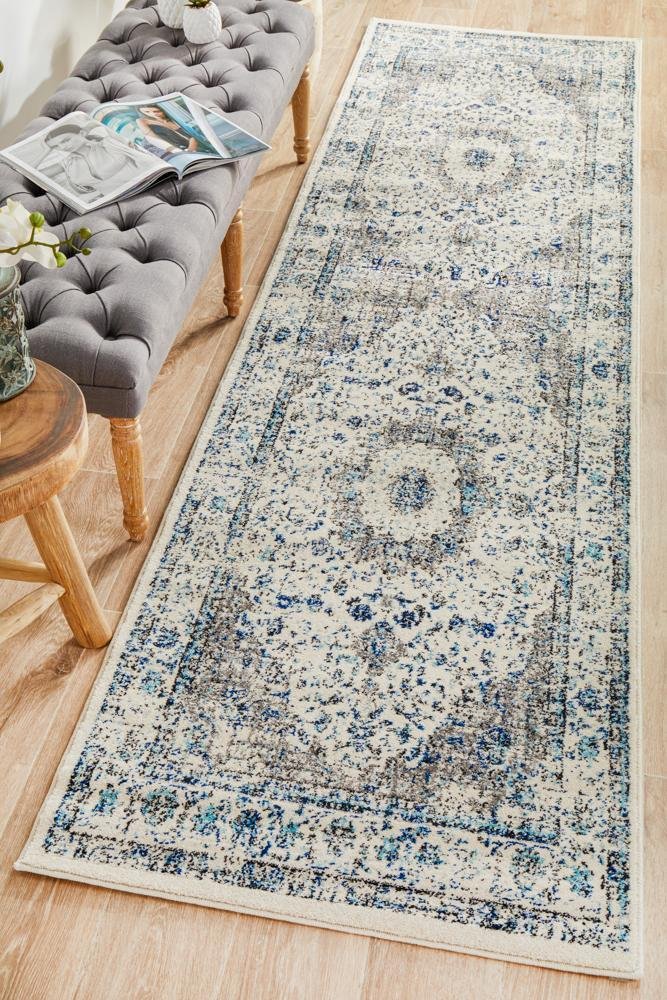 ENVI Mist White Transitional Runner Rug