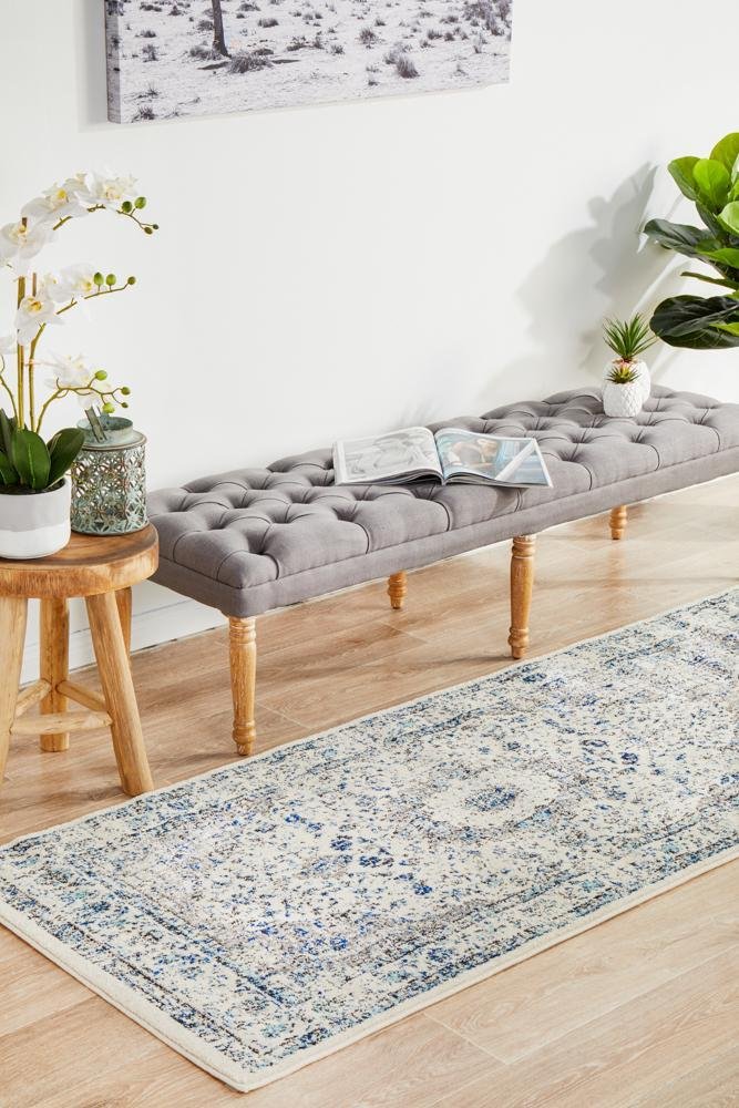 ENVI Mist White Transitional Runner Rug