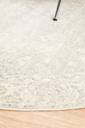 ENVI Shine Silver Transitional Round Rug