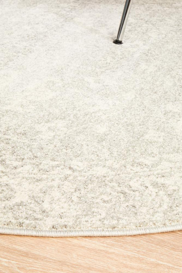 ENVI Shine Silver Transitional Round Rug