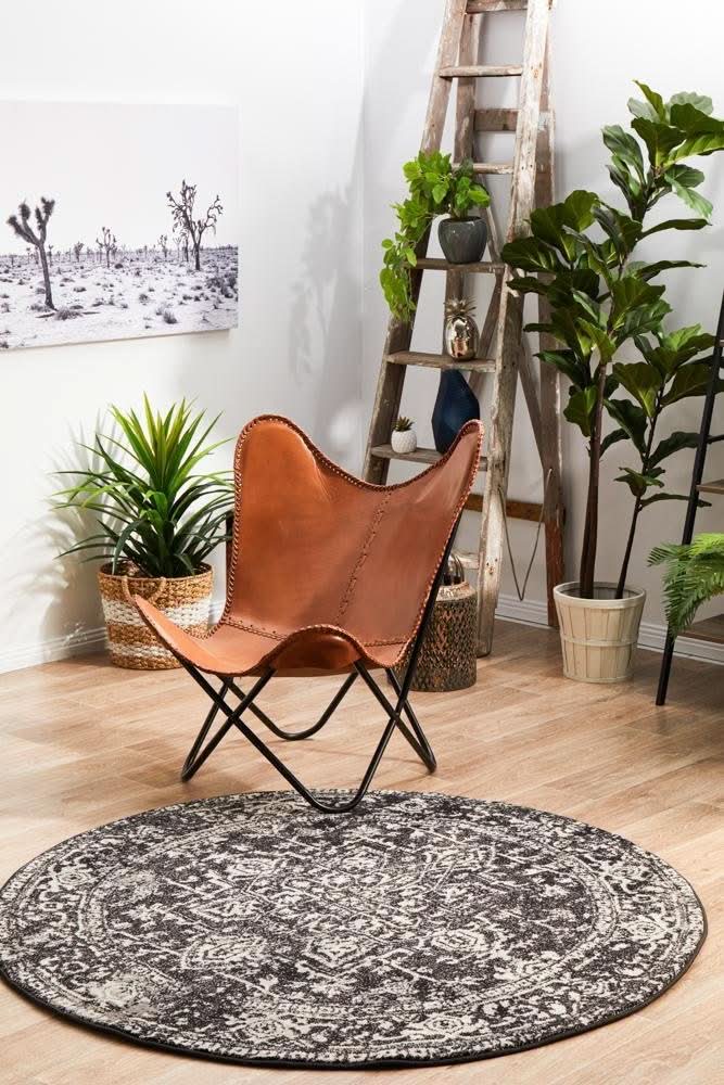 ENVI Scape Charcoal Transitional Round Rug