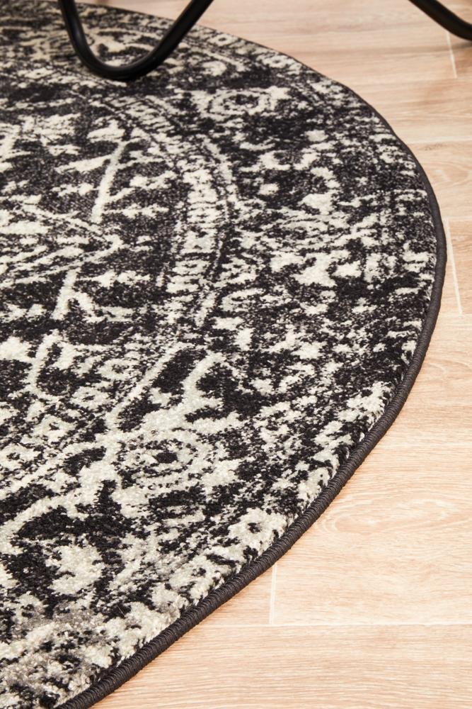 ENVI Scape Charcoal Transitional Round Rug
