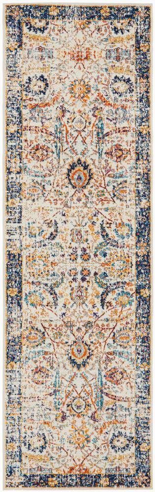 ENVI Peacock Ivory Transitional Runner Rug