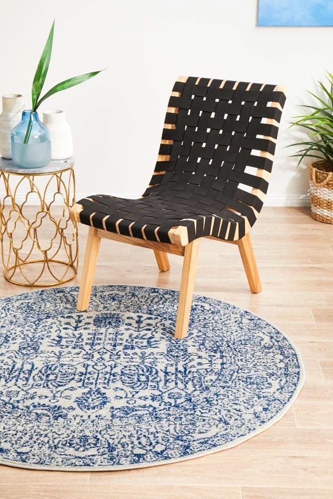 ENVI Frost Blue Transitional Round Rug