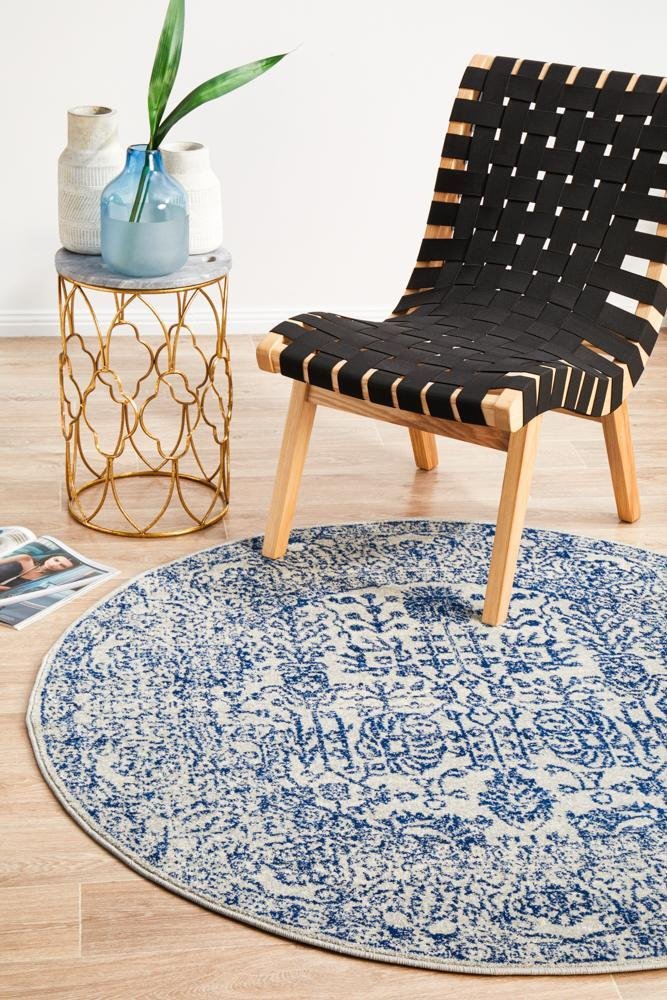 ENVI Frost Blue Transitional Round Rug