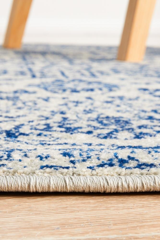 ENVI Frost Blue Transitional Round Rug
