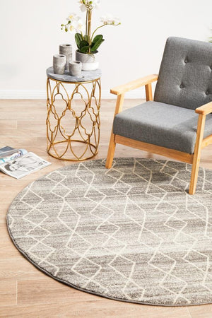 ENVI Remy Silver Transitional Round Rug