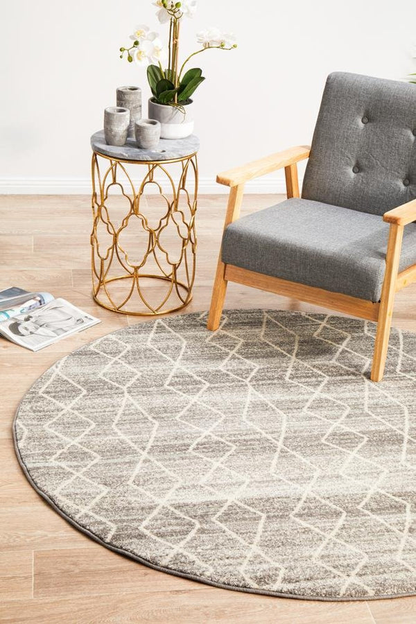 ENVI Remy Silver Transitional Round Rug