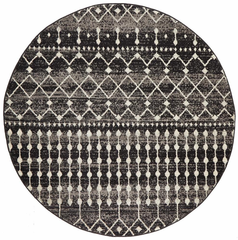 ENVI Simplicity Black Transitional Round Rug