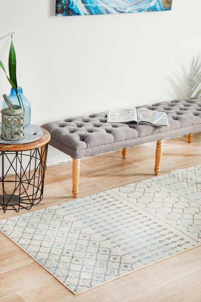 ENVI Slate White Transitional Runner Rug