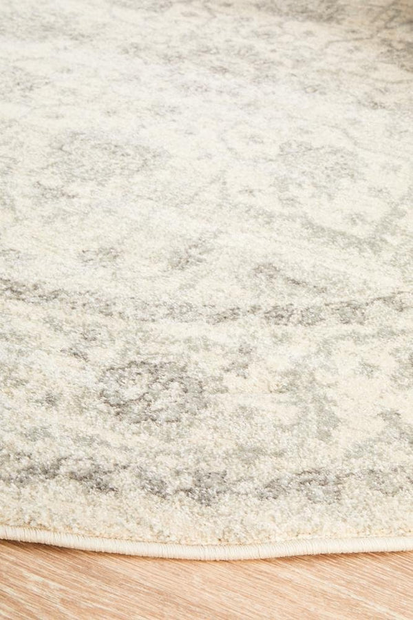 ENVI Winter White Transitional Round Rug