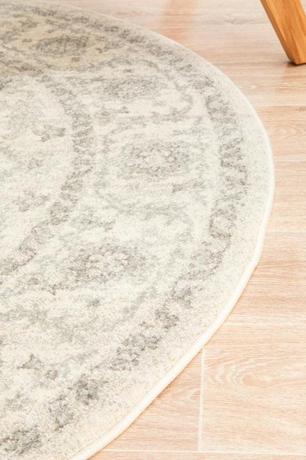 ENVI Winter White Transitional Round Rug