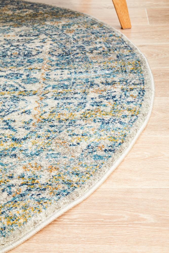 ENVI Duality Silver Transitional Round Rug