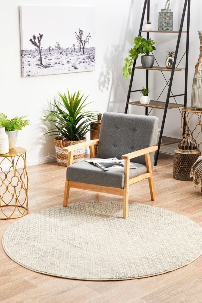 ENVI Diamond Grey Transitional Round Rug