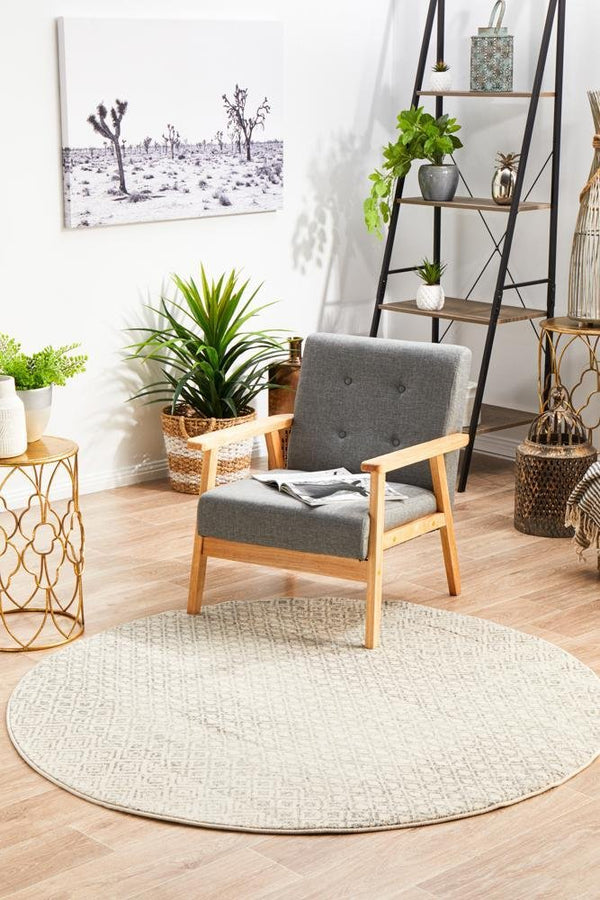 ENVI Diamond Grey Transitional Round Rug
