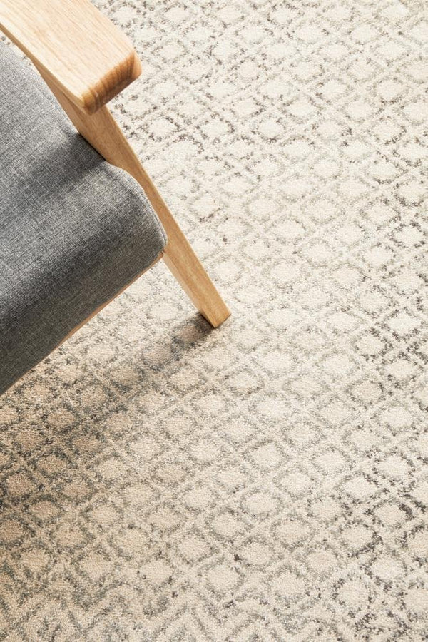 ENVI Diamond Grey Transitional Round Rug