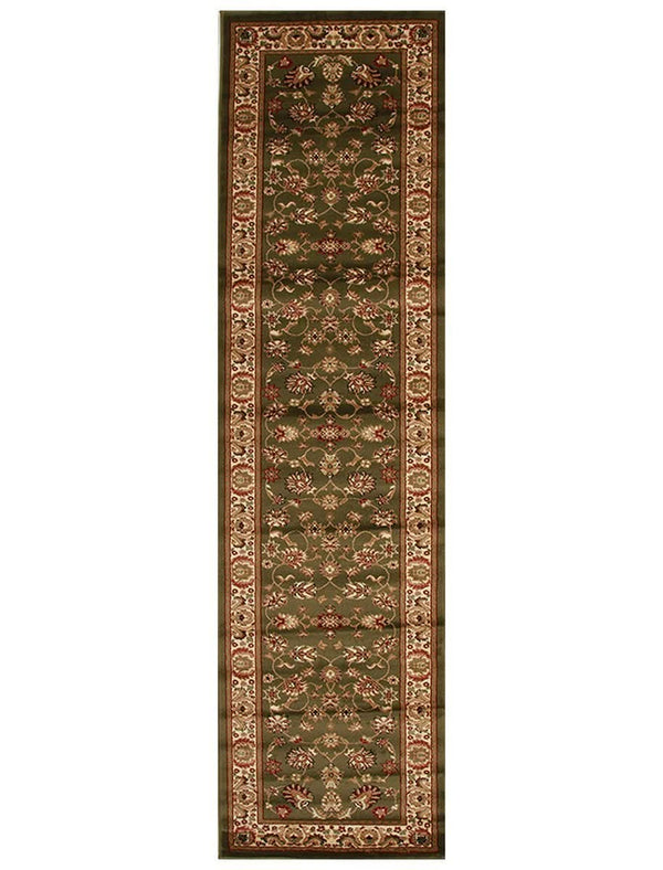 Istanbul Collection Traditional Floral Pattern Green Rug