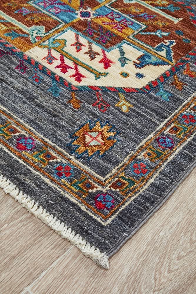 Hand Knotted Pure Wool Afghan 240X330