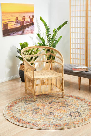 CHARM 850 Rust Round Rug