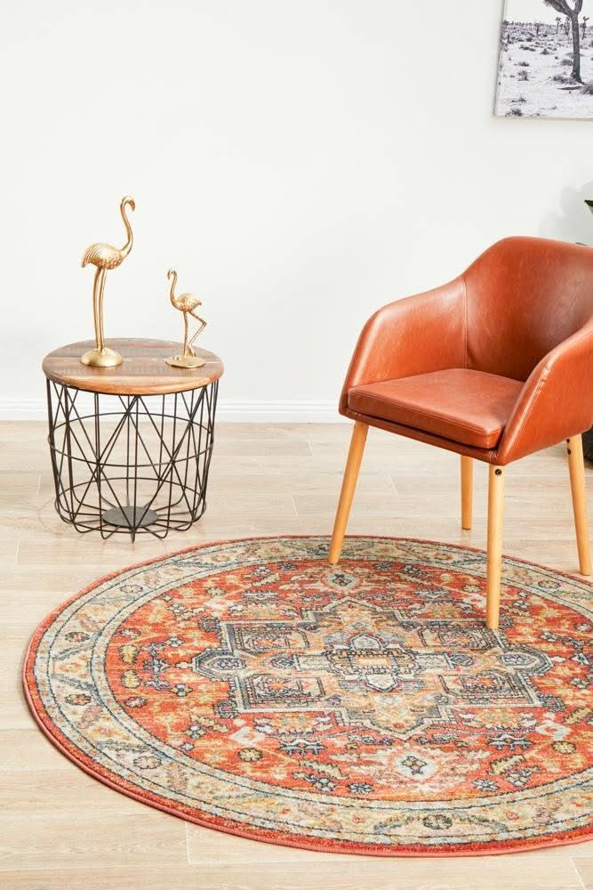 CHARM 850 Terracotta Round Rug
