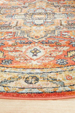 CHARM 850 Terracotta Round Rug