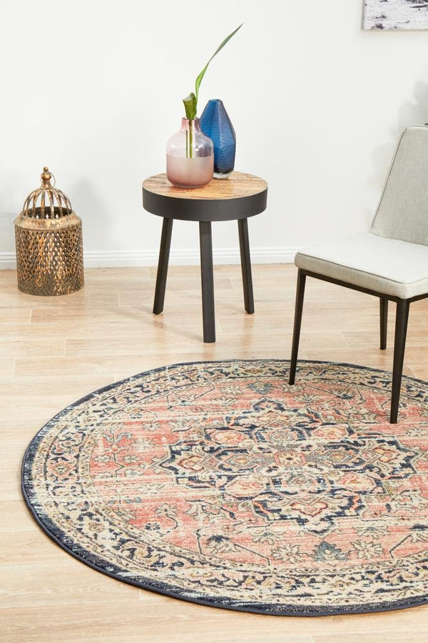CHARM 851 Brick Round Rug