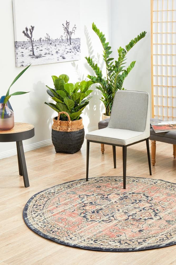 CHARM 851 Brick Round Rug