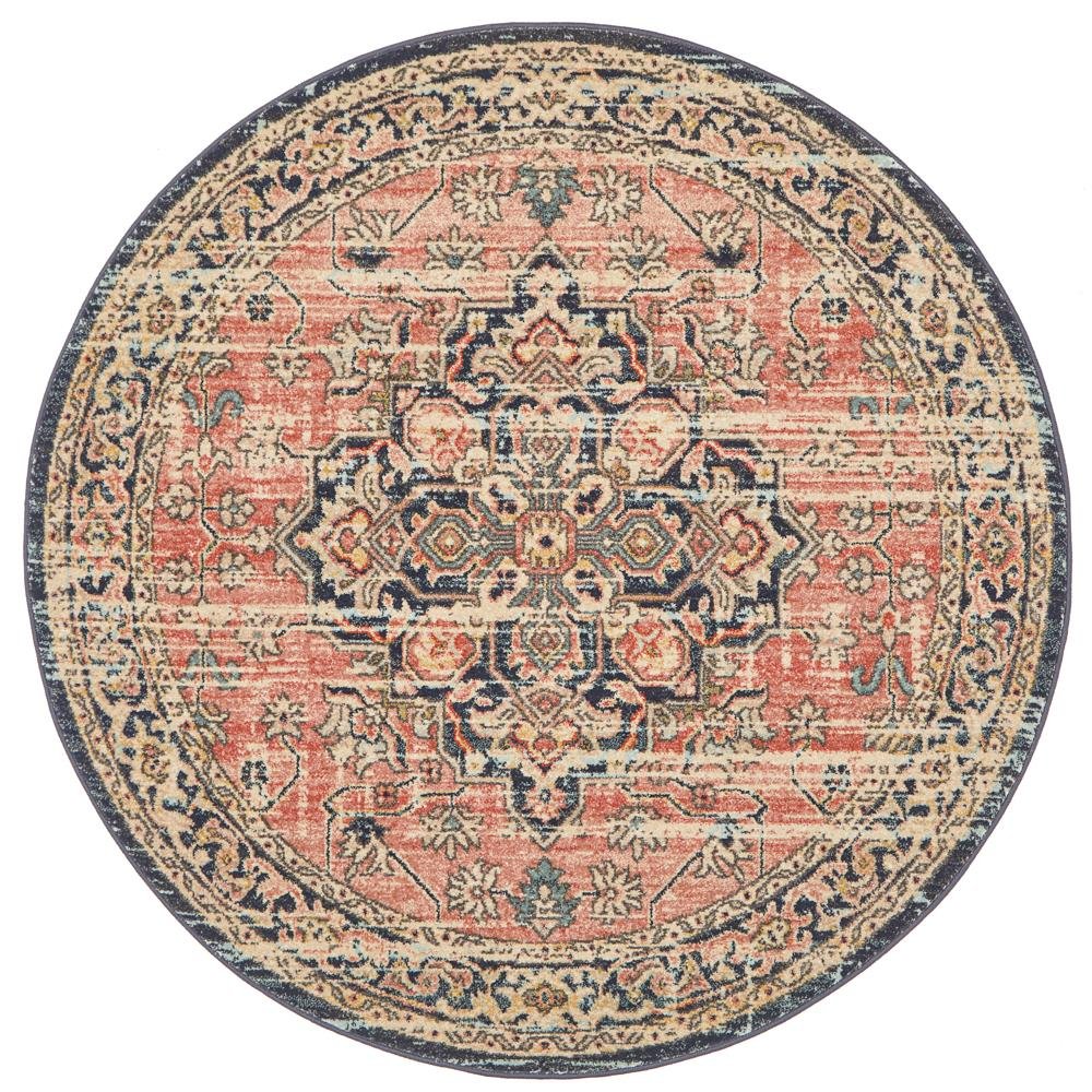 CHARM 851 Brick Round Rug