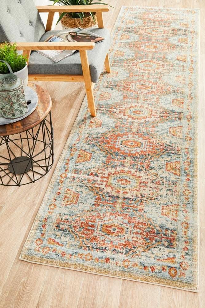 CHARM 853 Blue Runner Rug