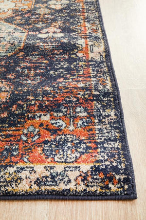 CHARM 854 Navy Runner Rug