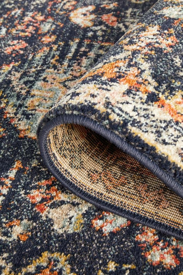 CHARM 854 Navy Runner Rug