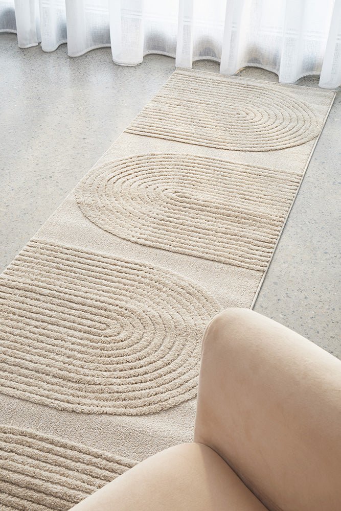 MIST Abbey Beige Runner Rug