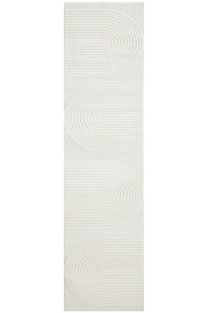 MIST Abbey White Runner Rug