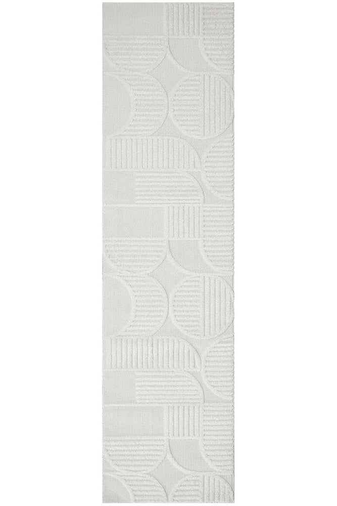 MIST Leo White Runner Rug