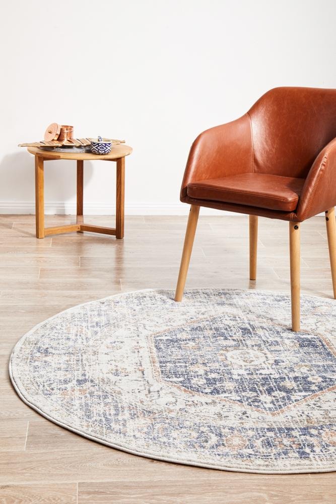 SALSA Lorissa Blue Round Rug