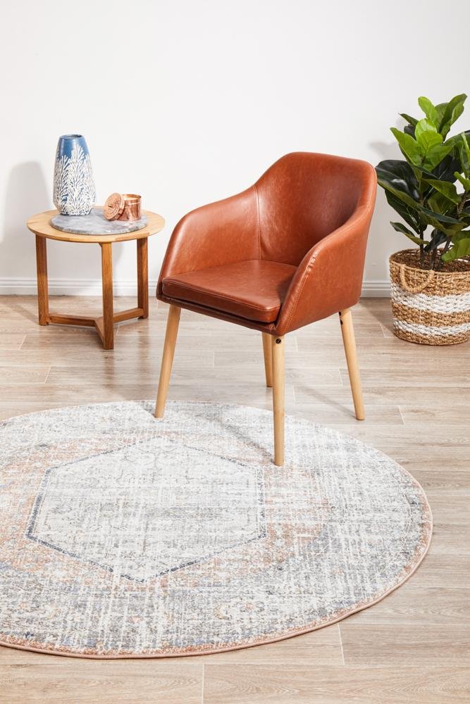 SALSA Lorissa Peach Round Rug