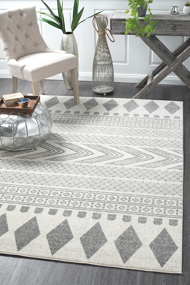 Mirage Adani  Modern Tribal Design Grey Rug
