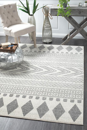 Mirage Adani  Modern Tribal Design Grey Rug