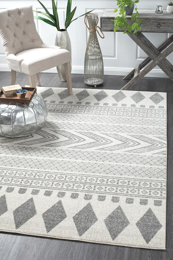 Mirage Adani  Modern Tribal Design Grey Rug